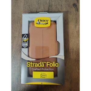 New In Box OtterBox STRADA Folio Crafted Leather Wallet Case IPhone 7 IPhone 8